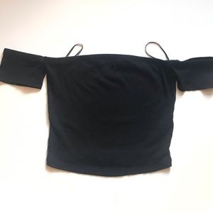 Cropped off the shoulder top